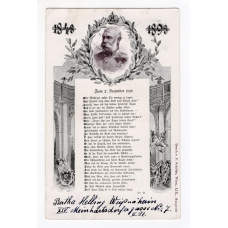 Листівка  Franz Josef. Zum 2. December 1898. F. Scholer, Wien 1898 #1 - Франц Йосиф