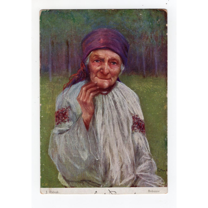 Листівка. Пстрак. Бабуся Lwowski Salon 1914 № 72 zenzur 1916