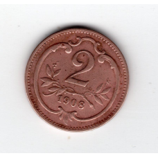 Австрія 2 гелера, 1908