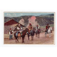 Листівка. Гуцули на конях. SMP №102-7