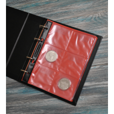 Альбом для монет Schulz  - 10 листів - тип 6 (для монет в капсулах) комірка 65*65