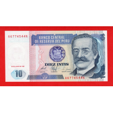 Перу 1987, 10 інті UNC