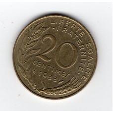 Франція 20 сантимів, 1988