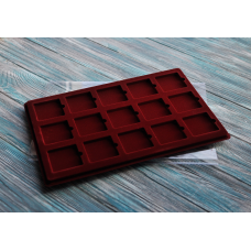 Палета / планшет H15 (3х5) на монети , під холдери, квадратні капсули - 50х50 mm