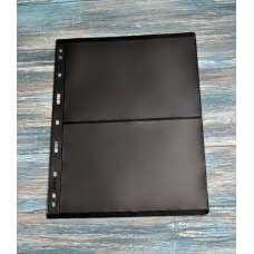 Лист для марок / банкнот 215х280 мм 2S (двохсторонній, чорний)