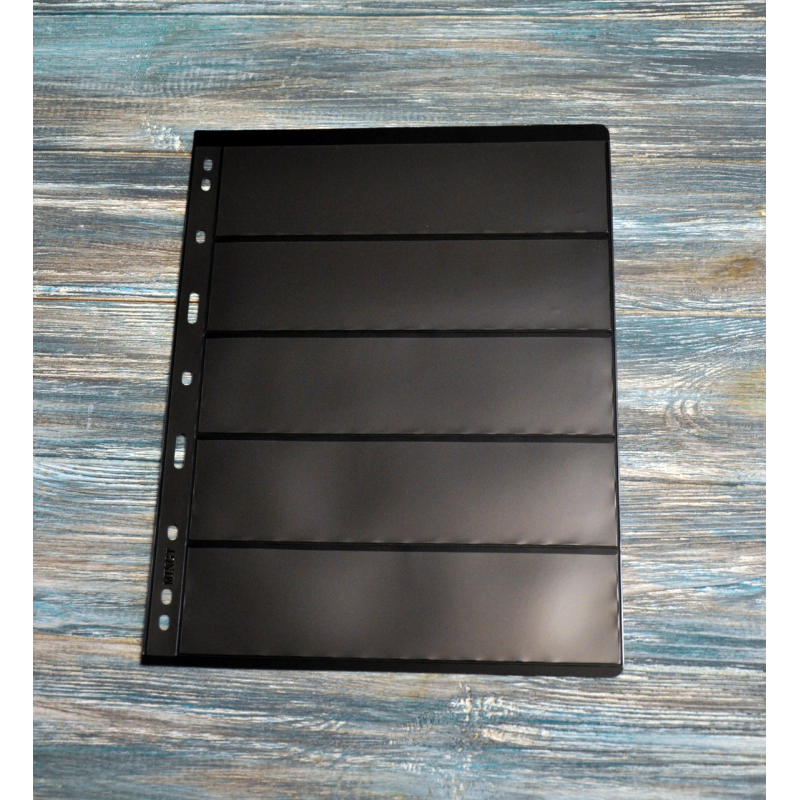 Лист для марок 215х280 мм 5S (двохсторонній, чорний) Лист для марок 215х280 мм 5S (двохсторонній, чорний)