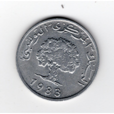 Туніс 5 мілімів, 1983