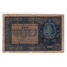 Польща 1919, 100 марок (F)