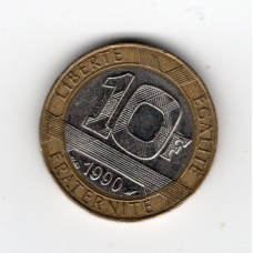 Франція 10 франків, 1990