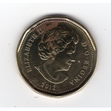 Канада 1 долар, 2012 Дата під профілем
