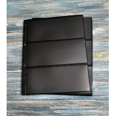 Лист для банкнот (бон) марок – 200*250 мм (Optima) 3S  (чорний - 2х сторонній)