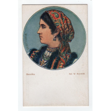 Листівка. Гуцулка. mal. W. Kryciński.