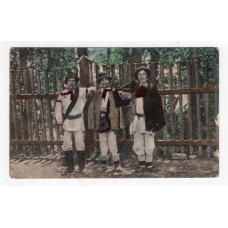 Листівка. Карпати. Типи гуцульські  E. Schreier 1916 # 3721