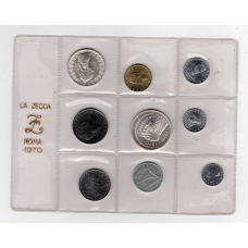 Італія 1970, річний набір UNC (банківська запайка)