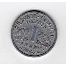 Франція 1 франк, 1943