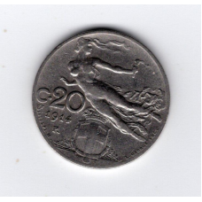 Італія 20 чентезимо, 1914