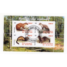 Бурунді 2011. Фауна світу. Ласка. Куниця.