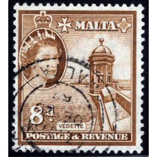 Мальта 1956 - 8 P - Єлизавета II -  Vedette