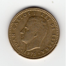 Іспанія 1 песета, 1975 (79 всередині зірки)