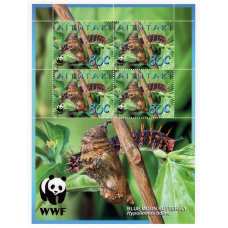Аїтутакі 2008 WWF Butterflies - Метелики - Blue Moon Butterfly 80С # 793