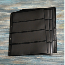 Лист для банкнот (бон) марок – 200*250 мм (Optima) 4S  (чорний - 2х сторонній)