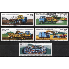 Німеччина (НДР). 1977. Сучасне сільське господарство. Транспорт. (серія 5м) № 1978-1982