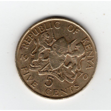 Кенія 5 центів, 1970