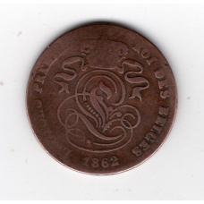 Бельгія 2 сантима, 1862