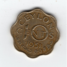 Цейлон 10 центів, 1951