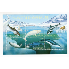Гренада 2001 Whales and Dolphins Кити та дельфіни ms#4812-4817