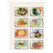 Аджман. 1972. Tropical Fish Тропічні риби #1653-1660