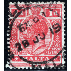 Мальта 1914-1919 1P King George V - Король Георг V # 43