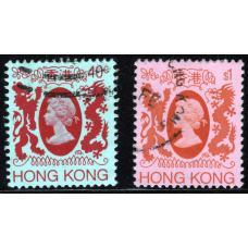 Гонконг. 1982 40с+1$ Королева Єлизавета II  #395, 401