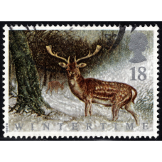 Велика Британія. 1992 - 18 P - Тварини взимку Dama dama №1353