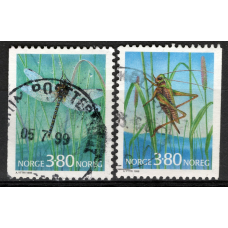 Норвегія 1997 - 3.80Kr+3.80Kr - Комахи - бабка та коник # 1294-1295