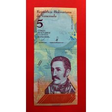 Венесуела 5 боліварів 2018 UNC