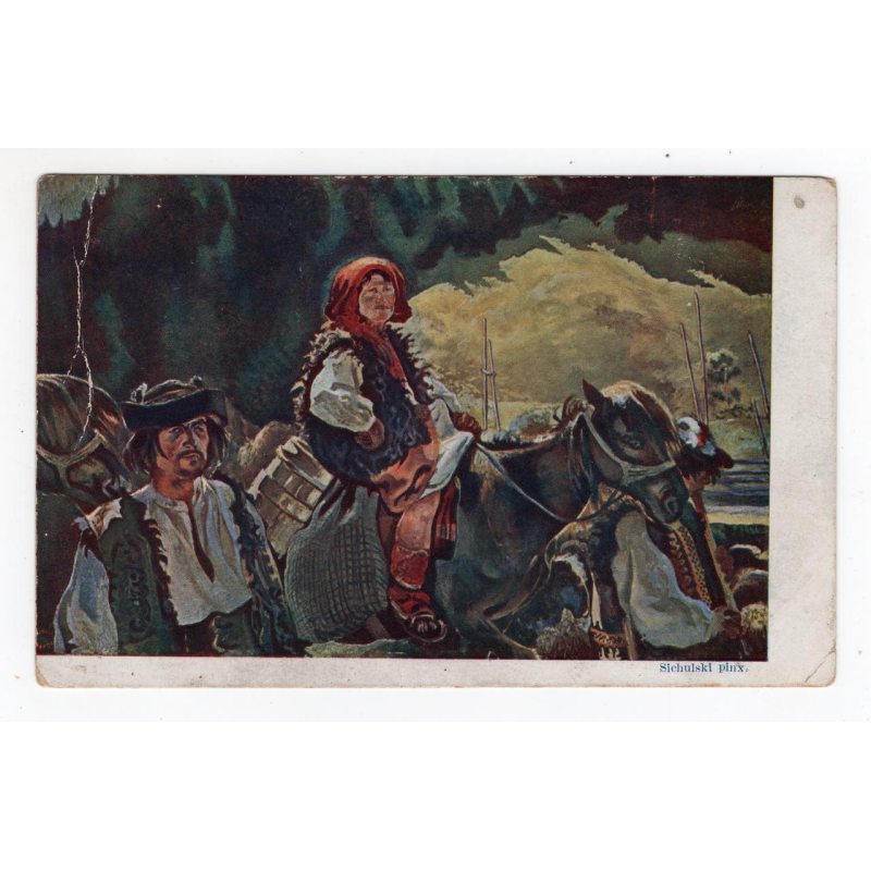 Листівка. Cіхульський. З життя гуцулів. SMP 1908. Nr.4