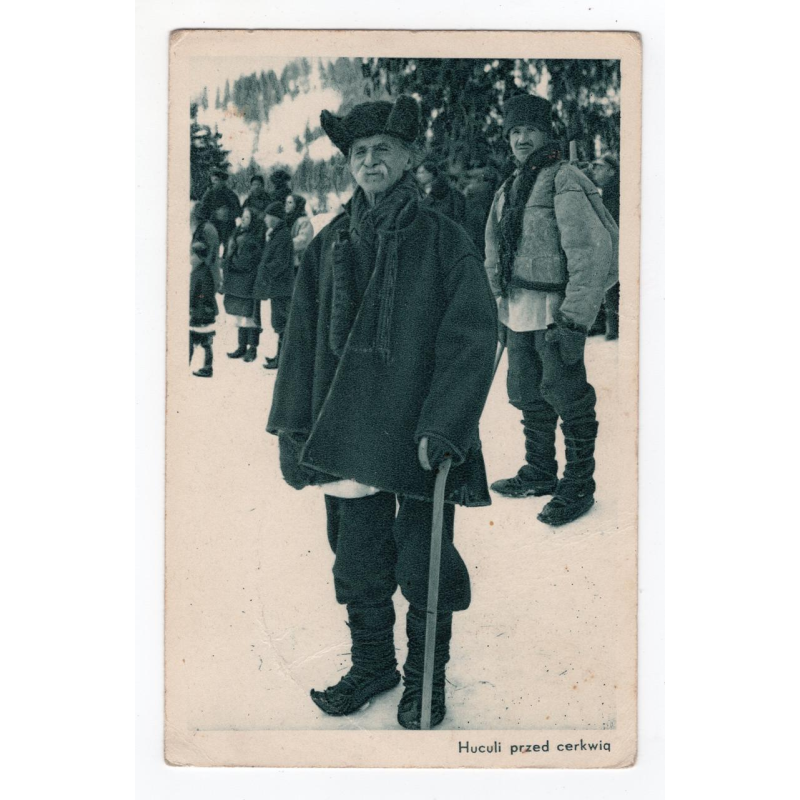 Листівка. Гуцули перед церквою KSW 481