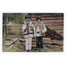 Листівка. Привітання з Карпат. Русинський народний костюм Schonfeld , Stryj  # 175