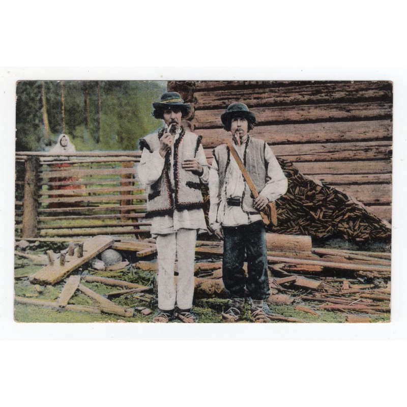 Листівка. Привітання з Карпат. Русинський народний костюм Schonfeld , Stryj  # 175