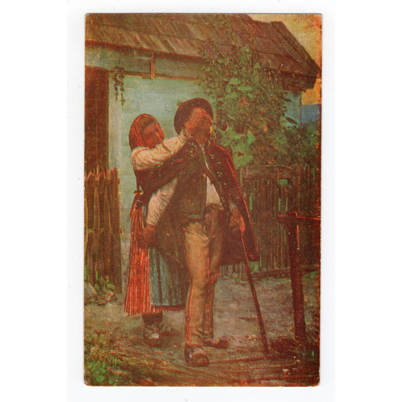 Листівка. Гуцули. А. Козакевич. вгадай! Galeria Artystyczna #48