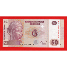 Конго 2013, 50 франків UNC P-97а