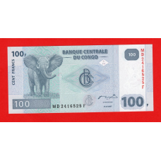 Конго 2007, 100 франків UNC P-98а
