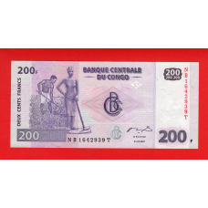 Конго 2007, 200 франків UNC P-99a