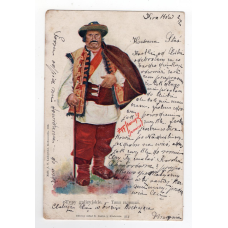 Листівка. Типи галицькі. Гуцул. J.S. Laskowski. Kolbuszowa. 1902 № 212